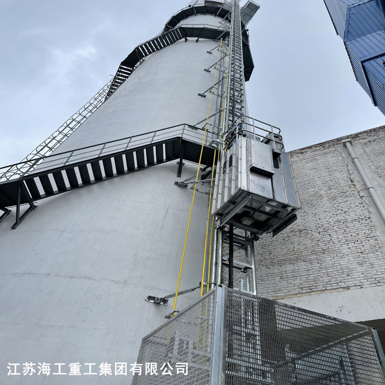 锅炉烟筒电梯-在吴忠化工厂超低排放技改中安全运行