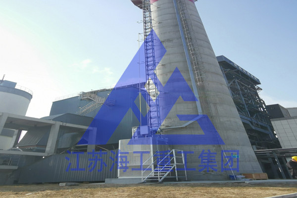 脱硫塔CEMS电梯-烟囱升降梯-烟筒升降机-在蒲城热电厂成功运用