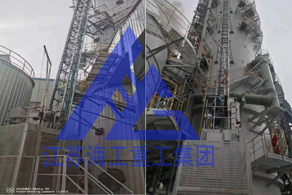 台前烟囱CEMS升降机-脱硫塔升降梯-烟筒电梯-江苏海工公司