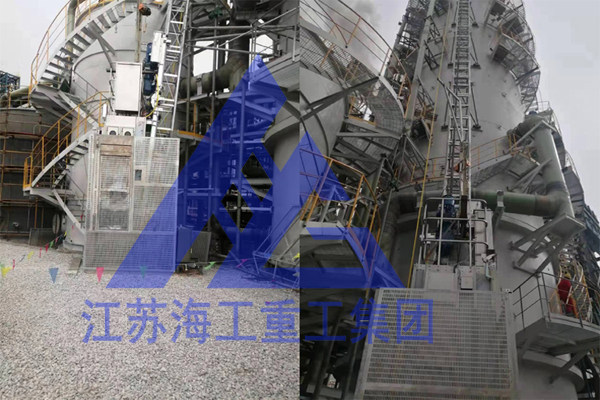 通过平泉环境烟囱工业电梯-CEMS升降机-齿轮齿条升降梯