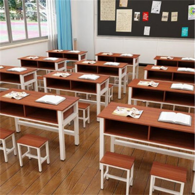 阳曲折叠橡木国学桌单人课桌椅