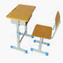 盐湖折叠橡木国学桌美术课桌椅