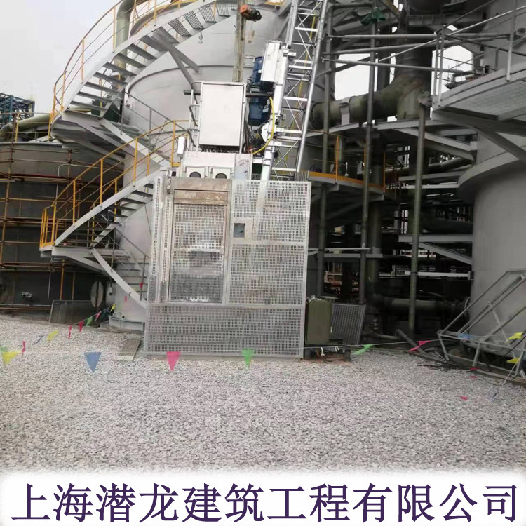 临桂吸收塔升降梯-烟气排放检测CEMS专用钢平台改造旋转梯