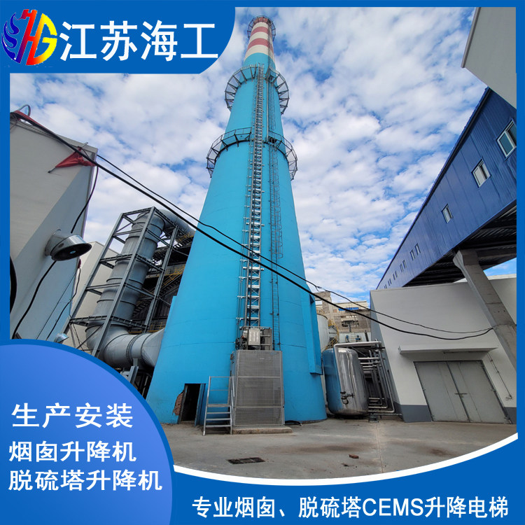 江苏海工重工集团有限公司-烟囱升降电梯通过化州环保环境检测