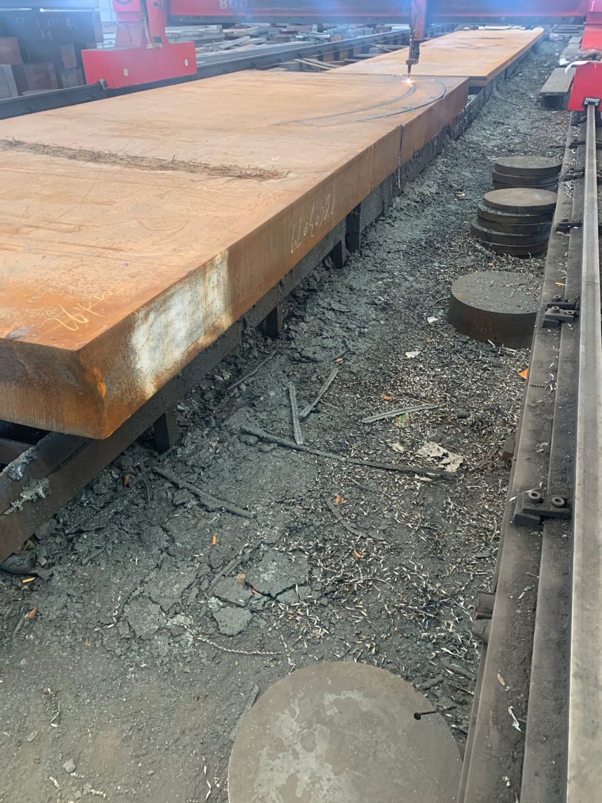 山东滨州230个厚钢板数控切割钢板下料
